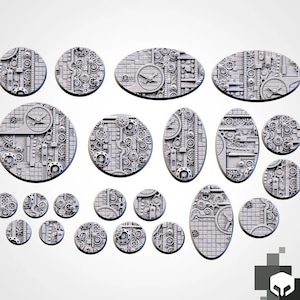 Steampunk Bases | Txarli Factory | Thematic Round/Oval Bases for all of your tabletop gaming needs