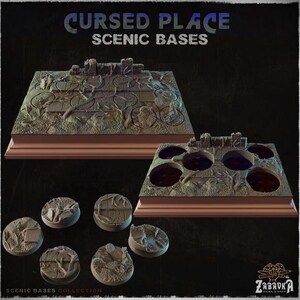 Cursed Place Scenic Bases | Zabavka Workshop | Thematic Round/Oval Bases in a diorama display board!