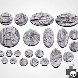 Ancestral Ruins Bases | Txarli Factory | Thematic Round/Oval Bases for all of your tabletop gaming needs