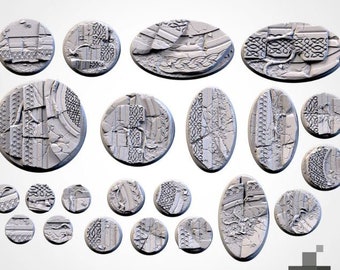 Ancestral Ruins Bases | Txarli Factory | Thematic Round/Oval Bases for all of your tabletop gaming needs