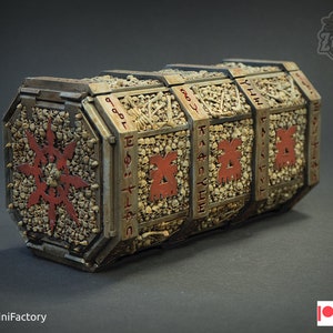 Chaos Skulls Blood God Shipping Containers --- Sci-fi Terrain For 28mm Tabletop Games