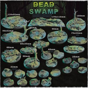 Dead Swamp Bases | Zabavka Workshop | Thematic Round/Oval Bases for all of your tabletop gaming needs