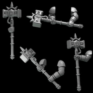 Two Handed Weapons Conversion Kit | Crimson Lords | GreyTide Studio | Thematic upgrade pack!