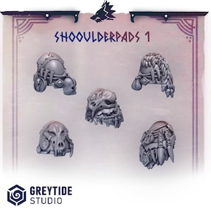 Shoulder Pad Conversion Kits | Primal Hounds | GreyTide Studio | Thematic upgrade pack!
