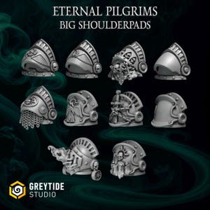 Shoulder Pads TERMI Conversion Kits | Eternal Pilgrims | GreyTide Studio | Thematic upgrade pack!