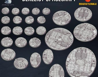 Derelict Spacecraft Bases: Thematic Tabletop Gaming, Round/Oval