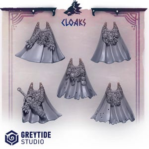 Capes and Cloaks Conversion Kit | Primal Hounds | GreyTide Studio | Thematic upgrade pack!