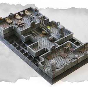 Dungeon Blocks Vol. 1 - 32mm Scale Terrain for Tabletop Games RPGs such as DnD, Pathfinders And More