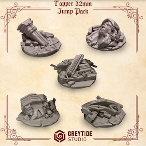 32mm Bass Topper Conversion Kit | Crimson Lords | GreyTide Studio | Thematic upgrade pack!