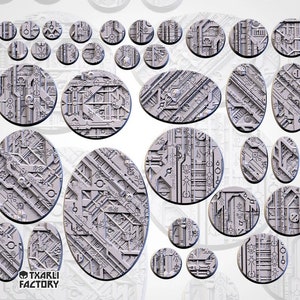 Xenos Tech Bases | Txarli Factory | Thematic Round/Oval Bases for all of your tabletop gaming needs
