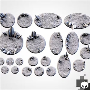 Xenos Crystal Bases | Txarli Factory | Thematic Round/Oval Bases for all of your tabletop gaming needs