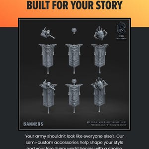 Banners Pack | Conversion Kits | Hydra Workshop | Thematic upgrade pack!