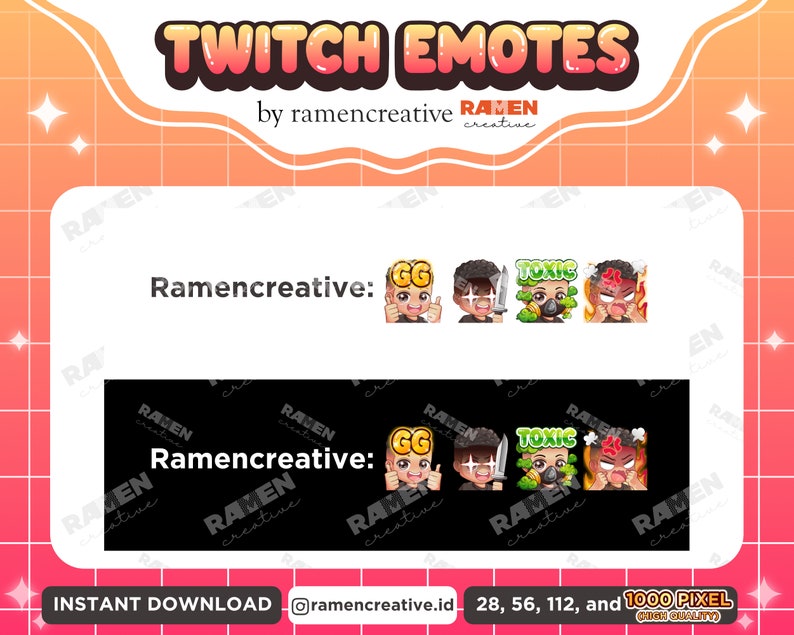 Boy Twitch Emotes : Black Hair, Tan/brown Skin, Black Eye Emotes - 18 ...