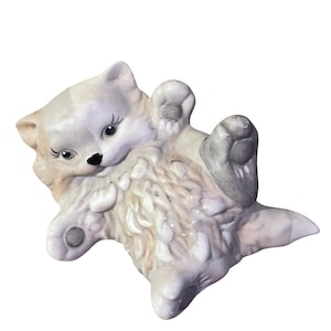 porcelain cat, vintage cat decor, vintage figurine, cat lover gift, porcelain figurine, vintage decor, vintage knick knack, vintage home