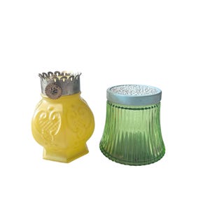 avon perfumed talc, avon collection, avon bottle, avon regence, avon field flowers, vintage decor, avon jar, avon container, avon decor