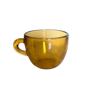 vintage amber glass, mid century cup, mcm tea cup, mcm glass cup, mcm amber glass, amber glass, vintage kitchen, vintage glass, vintage home