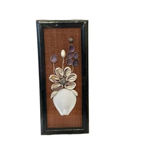 Vintage Muschel Kunst, Vintage Muschel Dekor, Mitte Jahrhundert Dekor, Mcm Wohnkultur, Muschel Dekor, Muschel Geschenke, Muschel Kunst, Muschel Zuhause