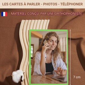 Jeu - Cartes à parler – Verbe TELEPHONER - Photos - Langage – Evocation – Orthophonie – Communication – Description – Compréhension Syntaxe