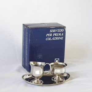 Rare Vintage Alfra Alessi Breakfast Set – 18/10 Stainless Steel – Original Box – 1950s/60s Italy