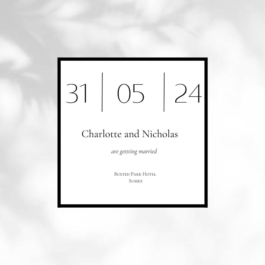 Save the Date Template Printable Save the Date Card Save the Etsy