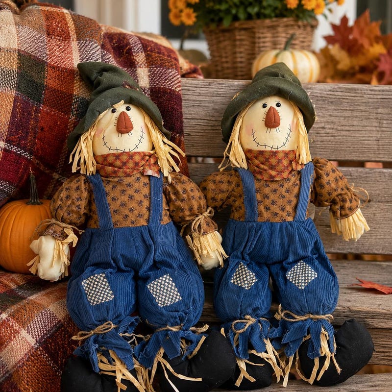 Scarecrow for Bench - Etsy