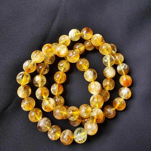 Citrine Bracelet 10mm | Natural Crystal | High Quality | Handmade Jewelry