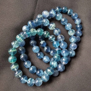 Blue Fluorite Bracelet 10mm | Natural Crystal | High Quality | Handmade Jewelry