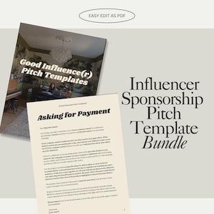 Sponsorship Pitch Template Bundle for Influencers and Content Creators