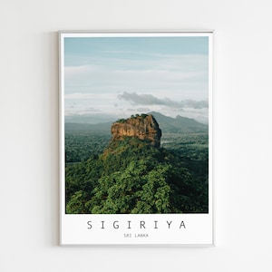 Sri Lanka Sigiriya Lion Rock Poster, Printable Boho, Digital Download, Serene Fotografie, Reise-Fotografie, Natur, Rock, Wand, Kunst Dekor