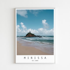 Mirissa Beach Sri Lanka, druckbares Boho Poster, Digital Download, Gelassene Fotografie, Reisefotografie, Natur Ozean, Wandkunst, Wanddekor