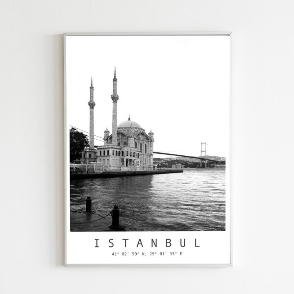 Istanbul Printable Black and White Photo, Istanbul Wall Art, Istanbul Travel Poster, Istanbul Photo Print, Turkey Wall Art, Turkiye Decor