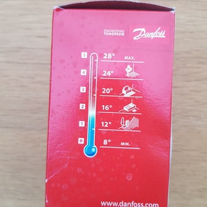 Tête thermostatique Danfoss RAW 5010 bouton pression blanc 013G5010 NEUF avec garantie image 6