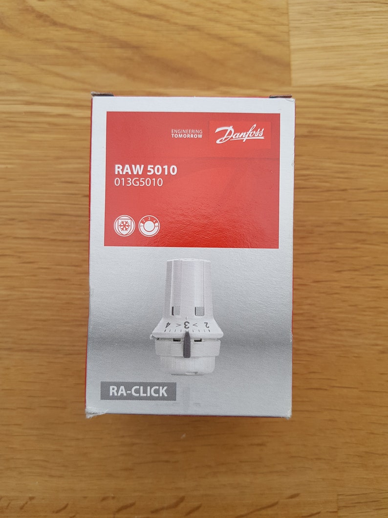 Tête thermostatique Danfoss RAW 5010 bouton pression blanc 013G5010 NEUF avec garantie image 7