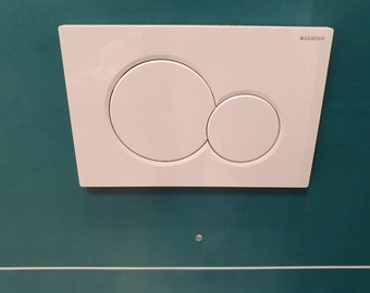 Plaque de commande GEBERIT Sigma 01 plaque blanc brillant / bouton blanc brillant 115.770.11.5 - 2 ans de garantie incl.