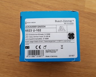 Busch-Jaeger 6523 U-102 LED Busch Drehdimmer-Einsatz 2-100W - NEUWARE mit Garantie -