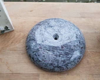ORION, round, curved, granite base with hole, grave lantern base, grave lamp grave light lamp base, base for GRAVE LIGHT FASTENING,