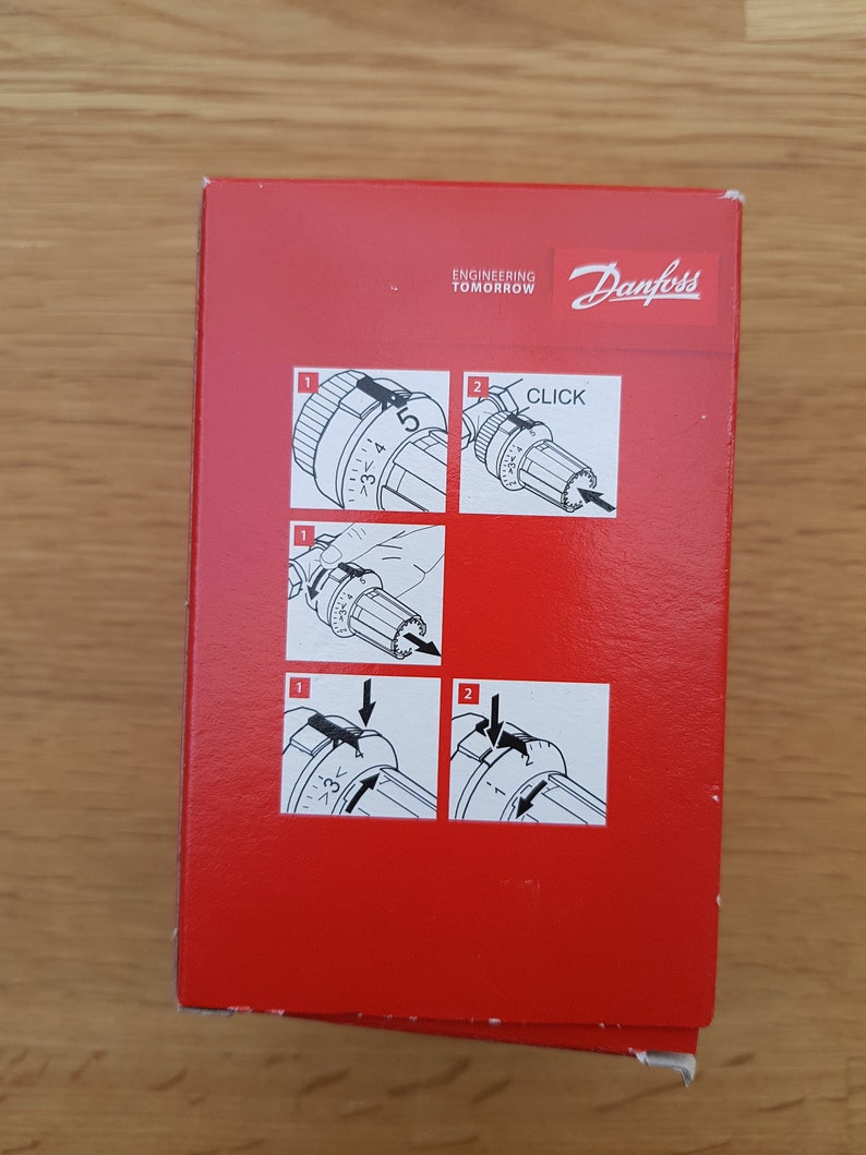 Tête thermostatique Danfoss RAW 5010 bouton pression blanc 013G5010 NEUF avec garantie image 8