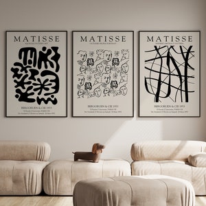 Matisse Print 3 Piece Wall Art Henri Matisse Print Gallery Wall Posters Set Mid Century Modern Prints Minimalist Digital Download