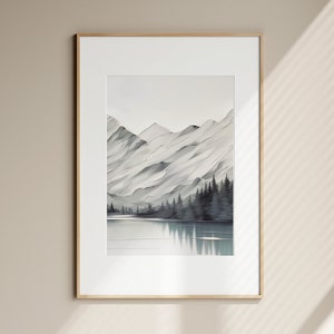 3 Piece Wall Art, Mountain Wall Art Gallery Wall Set, Watercolor ...