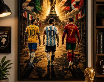 2026 World Cup Messi Ronaldo Neymar PNG Design (Digital Download)