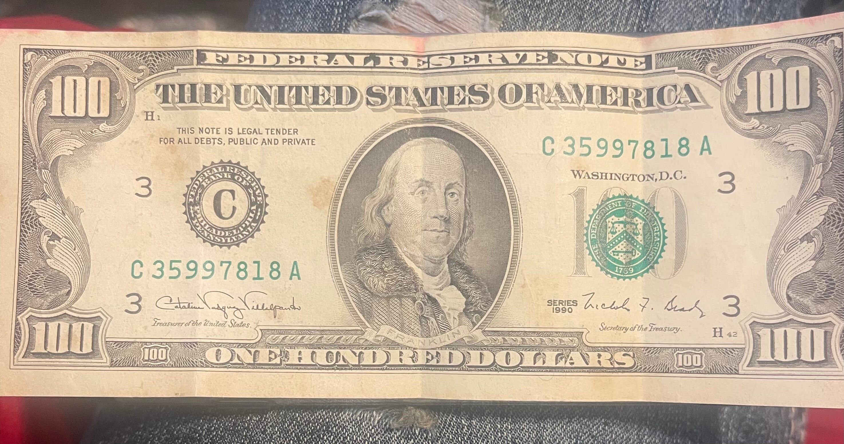 1990 Hundred Dollar Bill Etsy