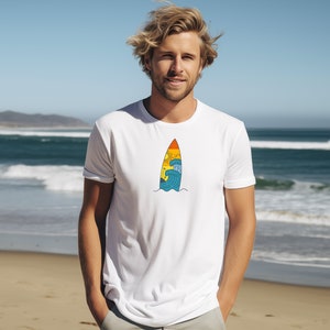 Surf shirt Gift for Surfers Unisex Heavy Cotton Tee, Minimalist T-shirt Minimalist Tee Beach Tshirt Summer T-shirt Sun Tee Surf Surfer shirt