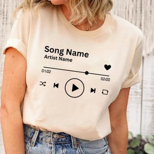 Custom Song Shirt, Personalized Music Tee, Artist & Song Name Shirt, Music Lover Gift, Favorite Song T-Shirt, Trending Concert Look