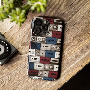 Retro Cassette Phone Case | iPhone 15, 14, 13, 12, 11, SE, X, XR, XS Max, 15 Pro Max, cover, Samsung Galaxy S20 S21 S22 S24