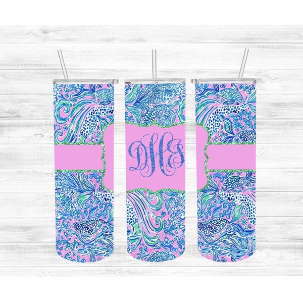 LP Inspired//Monogrammed Tumbler//20 oz Skinny Tumbler// Personalized Tumbler//Custom Tumbler//Sublimation