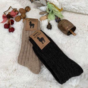 Thermal Alpaca Wool Socks Warm, Moisture-Resistant Winter Socks for Hiking, Camping & Home Comfort, Valentine Day's Gift