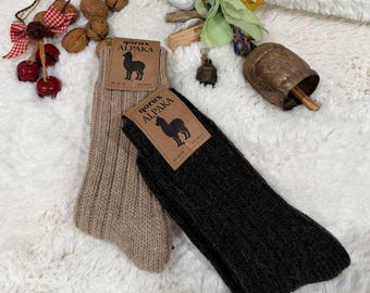 Thermal Alpaca Wool Socks Warm, Moisture-Resistant Winter Socks for Hiking, Camping & Home Comfort, Valentine Day's Gift