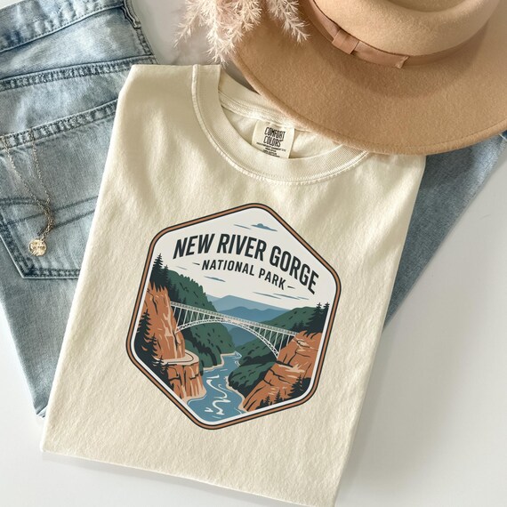 New River Gorge National Park Tee, Retro Hiking Adventure Shirt, Scenic Bridge Nature Lover Graphic T-Shirt I Comfort Colors®