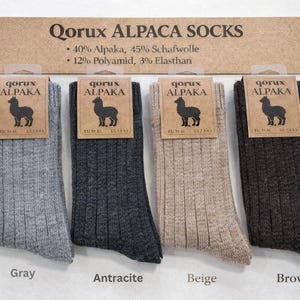 Everyday Alpaca Organic Wool Socks, Luxury Cashmere Feel Winter Socks, Heavy Duty Outdoor Hiking & Indoor Cozy Home Socks Gift for Him/Her