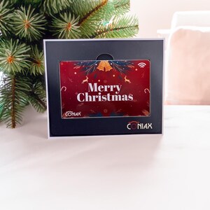 Aimant de Noël intelligent avec NFC, aimant de Noël personnalisé, souvenirs vidéo avec carte de voeux NFC
